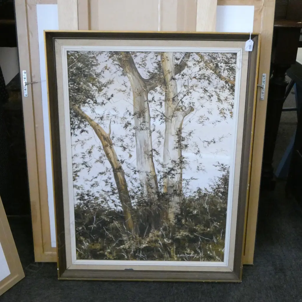 JUDITH MORETON 'APRIL AT TATUANUI' OIL ON BOARD '75 750x545mm Image 1++