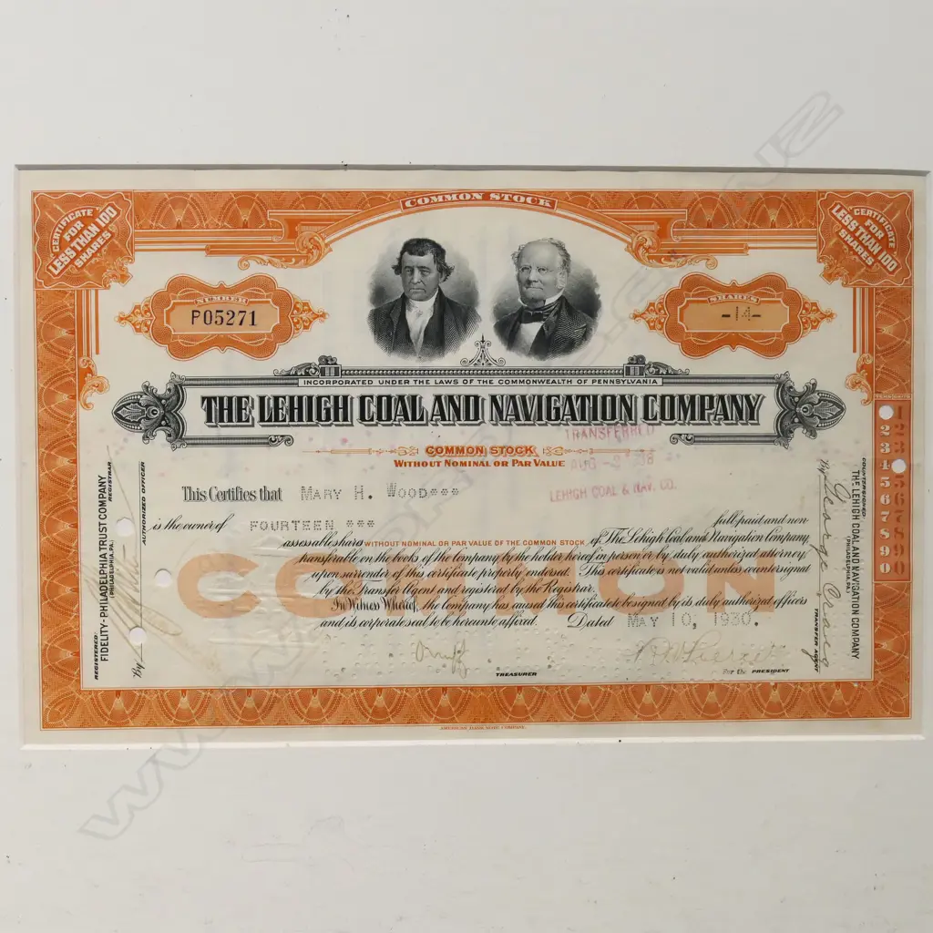 FIVE FRAMED 1930s US COMPANY BONDS, 870  X 800mm (incl. frame) Image 1++