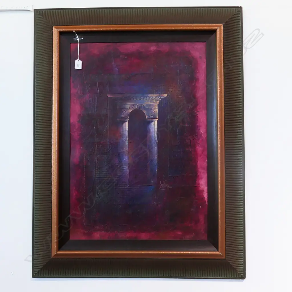 MIXED MEDIA PAINTING WITH MARBLE ARCH, SIGNED CRAIG S P?... 1999, 1000 x 780 (incl frame) Image 1++