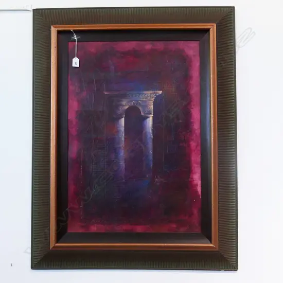 MIXED MEDIA PAINTING WITH MARBLE ARCH, SIGNED CRAIG S P?... 1999, 1000 x 780 (incl frame)