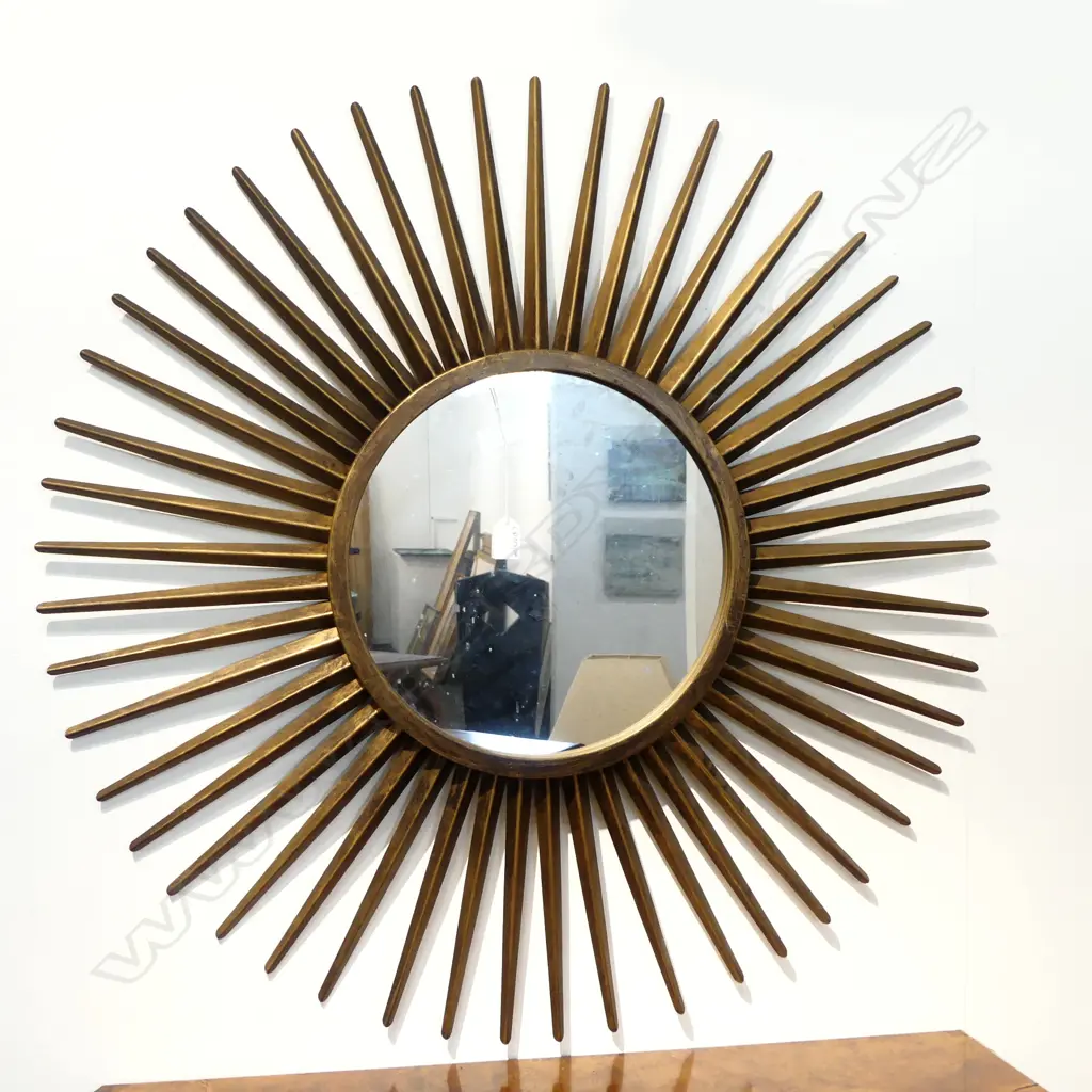 GOLD METAL STAR BURST MIRROR 860mm dia Image 1++