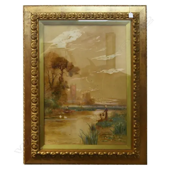 WALTER STUART LLOYD (UK 1875-1929), RIVER SCENE, WATERCOLOUR, SIGNED, 760 x 480mm