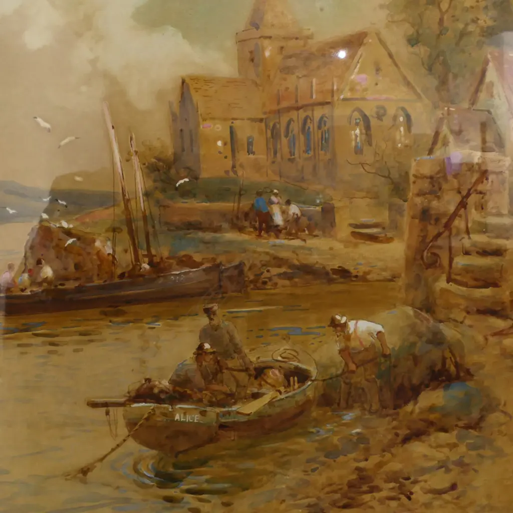 WALTER STUART LLOYD (UK 1875-1929) 'ALICE' RIVER SCENE, WATERCOLOUR, SIGNED, 760 x 480mm Image 1++