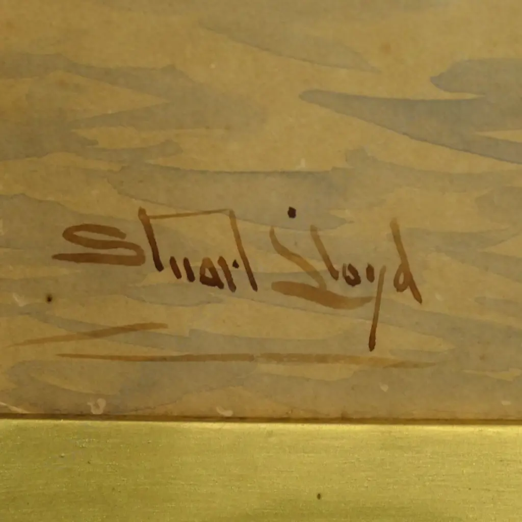 WALTER STUART LLOYD (UK 1875-1929) 'ALICE' RIVER SCENE, WATERCOLOUR, SIGNED, 760 x 480mm Image 1++