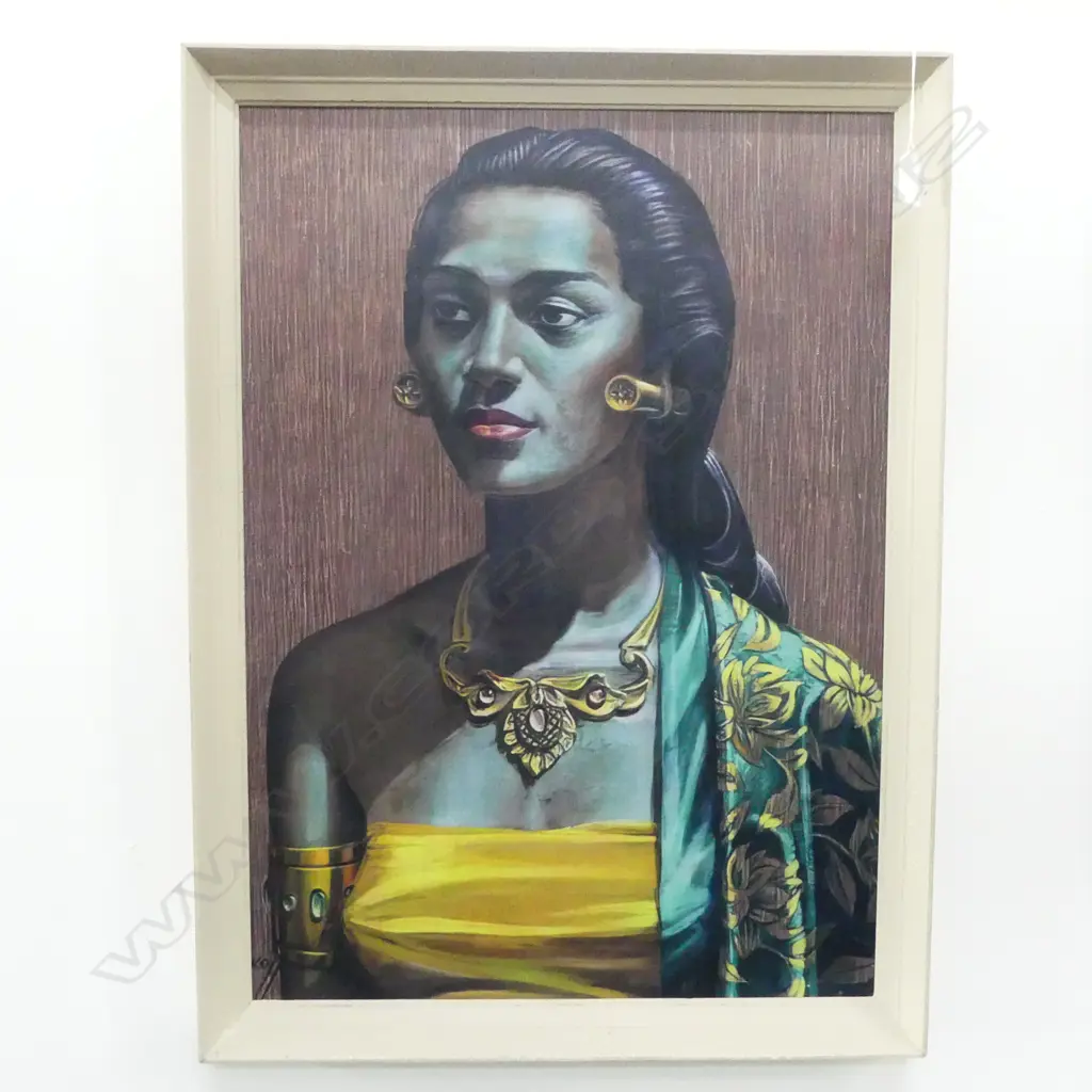 TRETCHIKOFF 'BALINESE GIRL' PRINT ON CANVAS 660x475mm Image 1++
