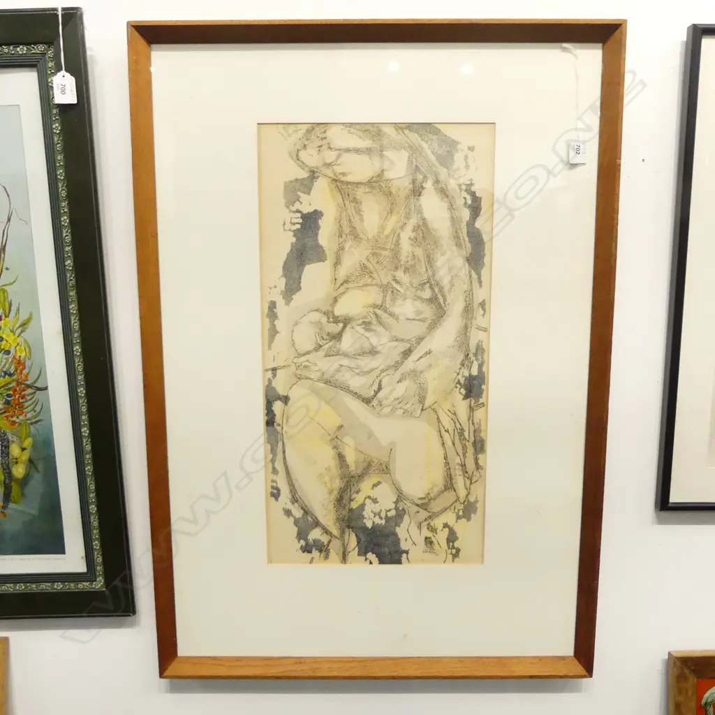 ANDREW NICHOLSON 'MOTHER & CHILD' LITHOGRAPH 570x290mm Image 1++