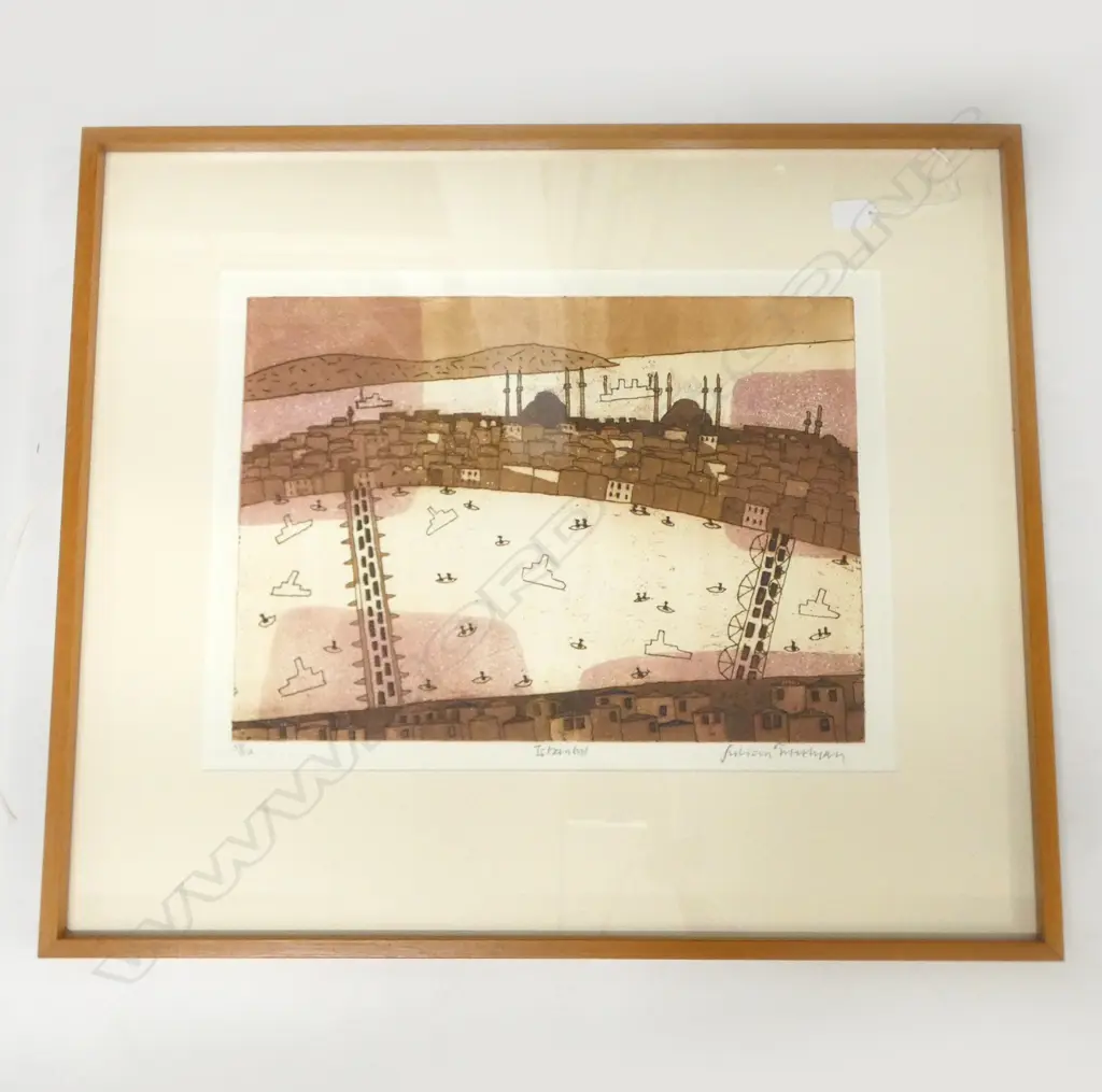 JULIAN TREVELYAN 'ISTANBUL' ETCHING 51/52 390x520mm Image 1++