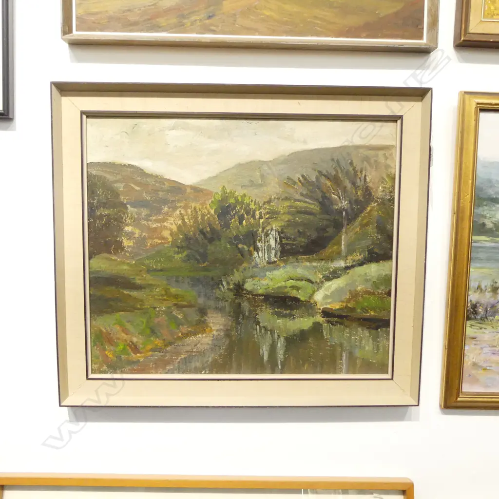 JUNE SHIEFF,  LANDSCAPE, ACRYLIC ON BOARD 445x525mm Image 1++