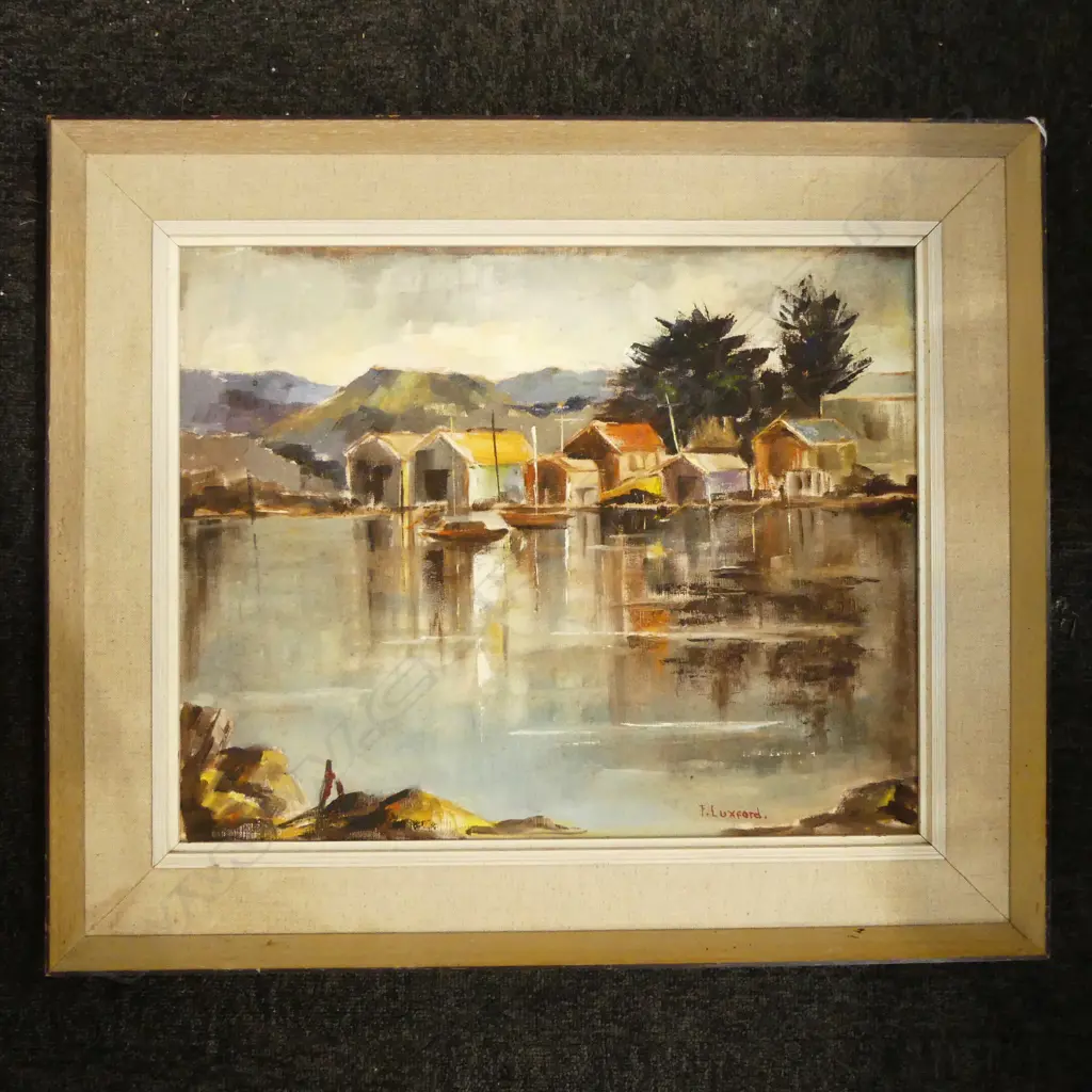 FLORENCE LUXFORD 'HUTT ESTUARY' OIL ON BOARD 395x495mm Image 1++