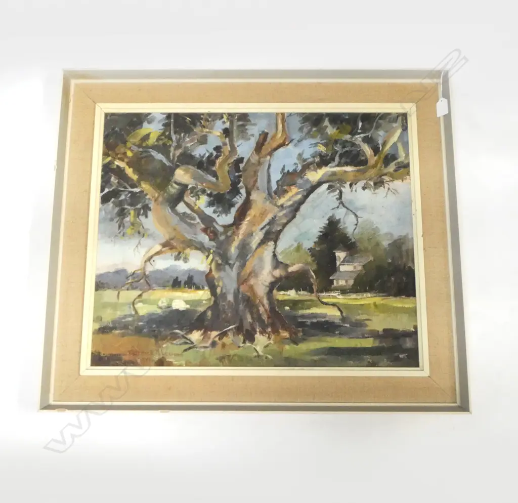 FLORENCE LUXFORD 'OLD FARMHOUSE TAIHAPE' OIL ON BOARD 1971 495x590mm Image 1++
