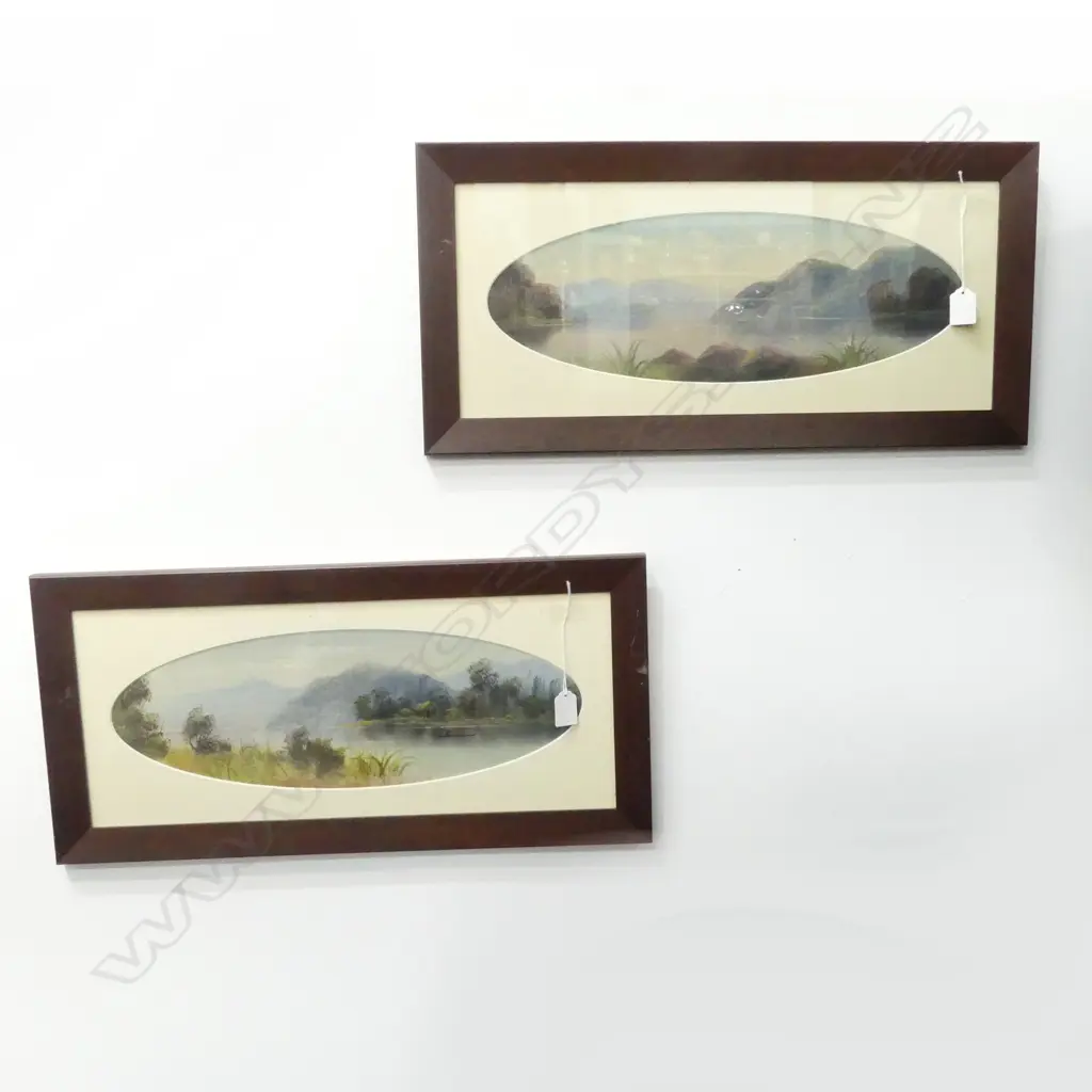 2 EARLY N.Z. OIL LANDSCAPES160x470mm Image 1++