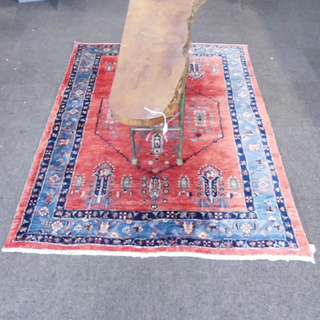 HAND KNOTTED PERSIAN RUG GEOMETRIC FLORAL DESIGNS 2000 X 1500mm Image 1++