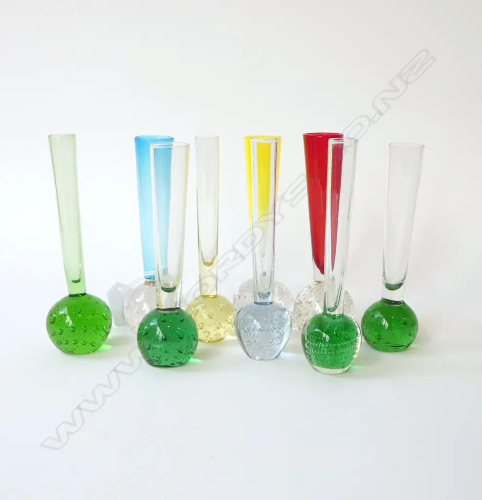 9 SML RETRO SCANDINAVIAN BUD VASES, H.150mm Image 1++