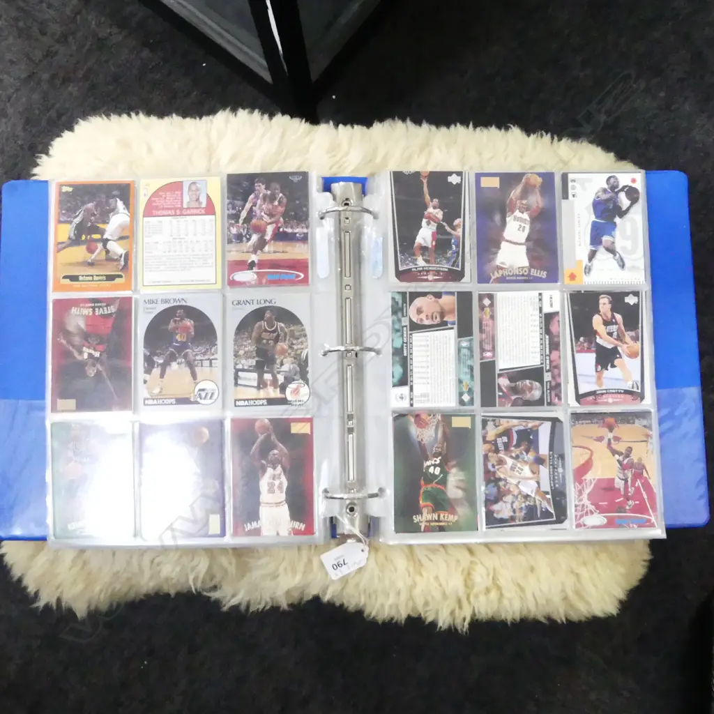 FOLDER OF AMERICAN BASKETBALL CARDS Image 1++