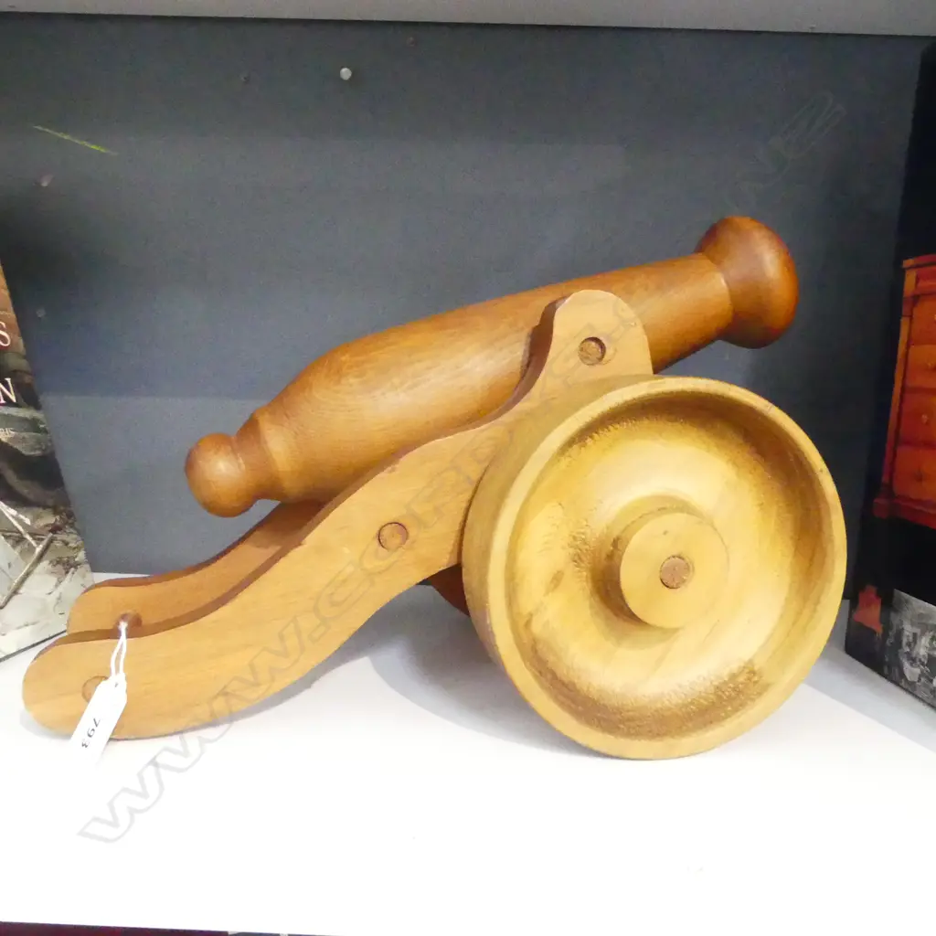 WOOD-TURNED CANNON L.390mm Image 1++