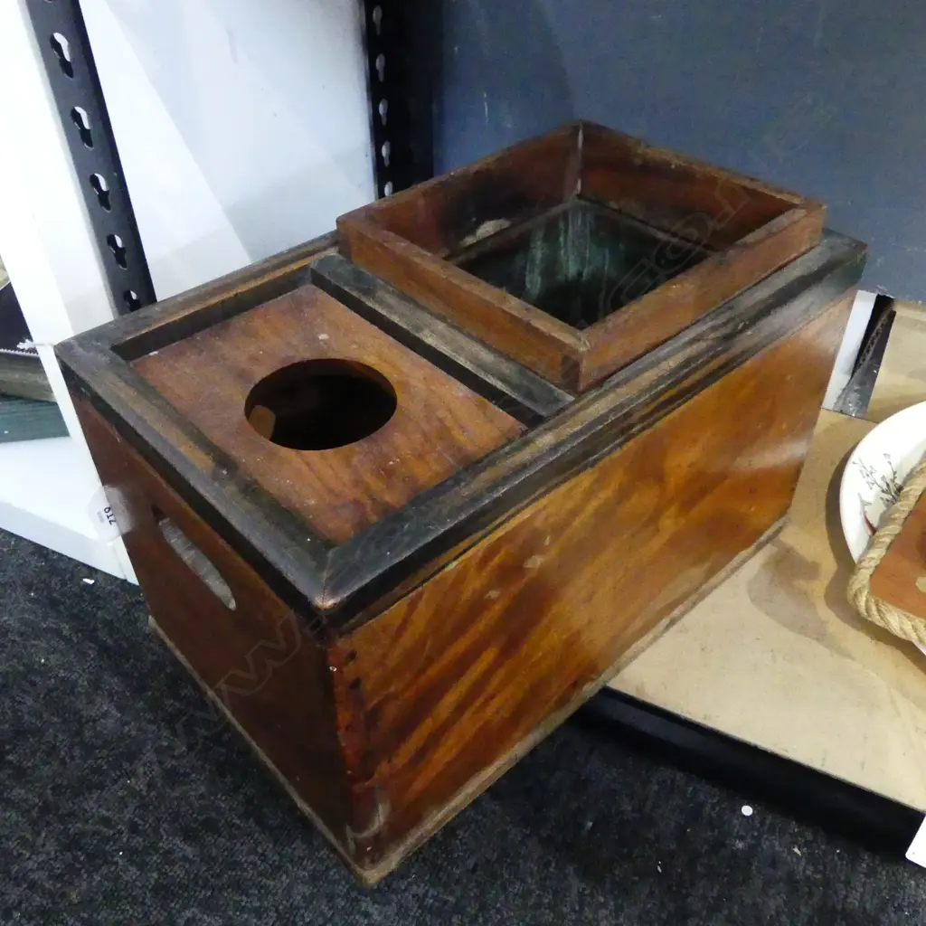 JAPANESE WOODEN HIBACHI BURNER W.350mm Image 1++