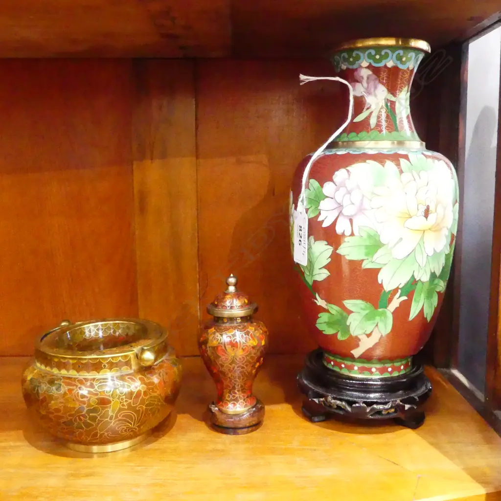 3 PCES CLOISONNE H.240mm Image 1++