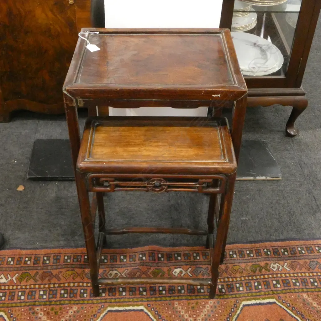 2 CHINESE SIDE TABLES H580MM TALLEST Image 1++