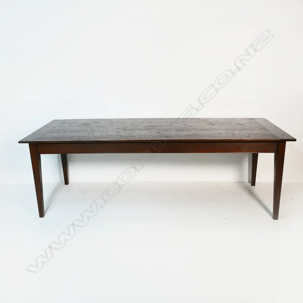 PLANK TOP TABLE + 6 SUEDE CHAIRS 2300x900x750mm Image 1++