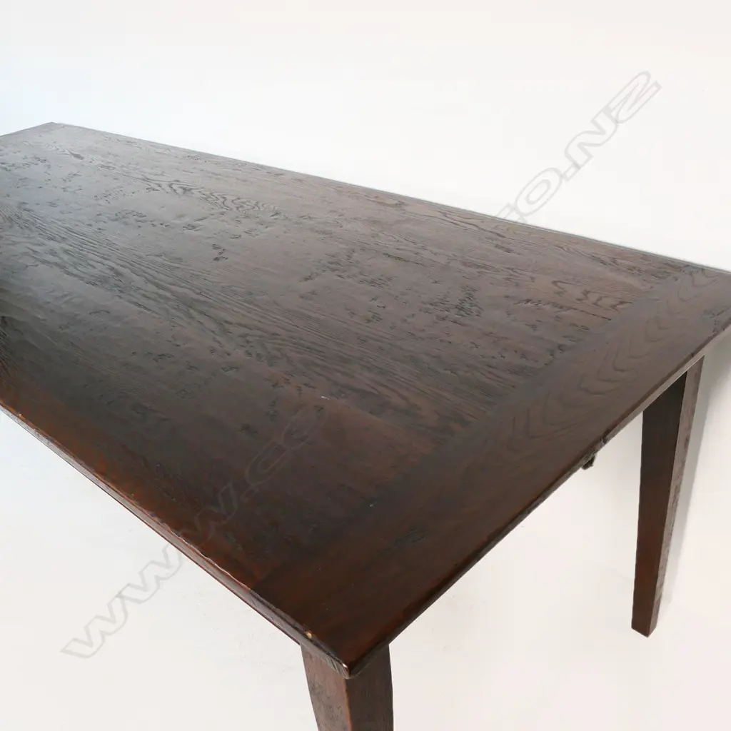 PLANK TOP TABLE + 6 SUEDE CHAIRS 2300x900x750mm Image 1++