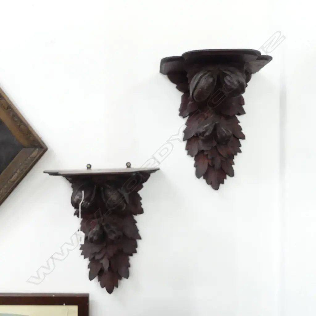PR VICTORIAN CARVED WOODEN BRACKETS H.415mm Image 1++