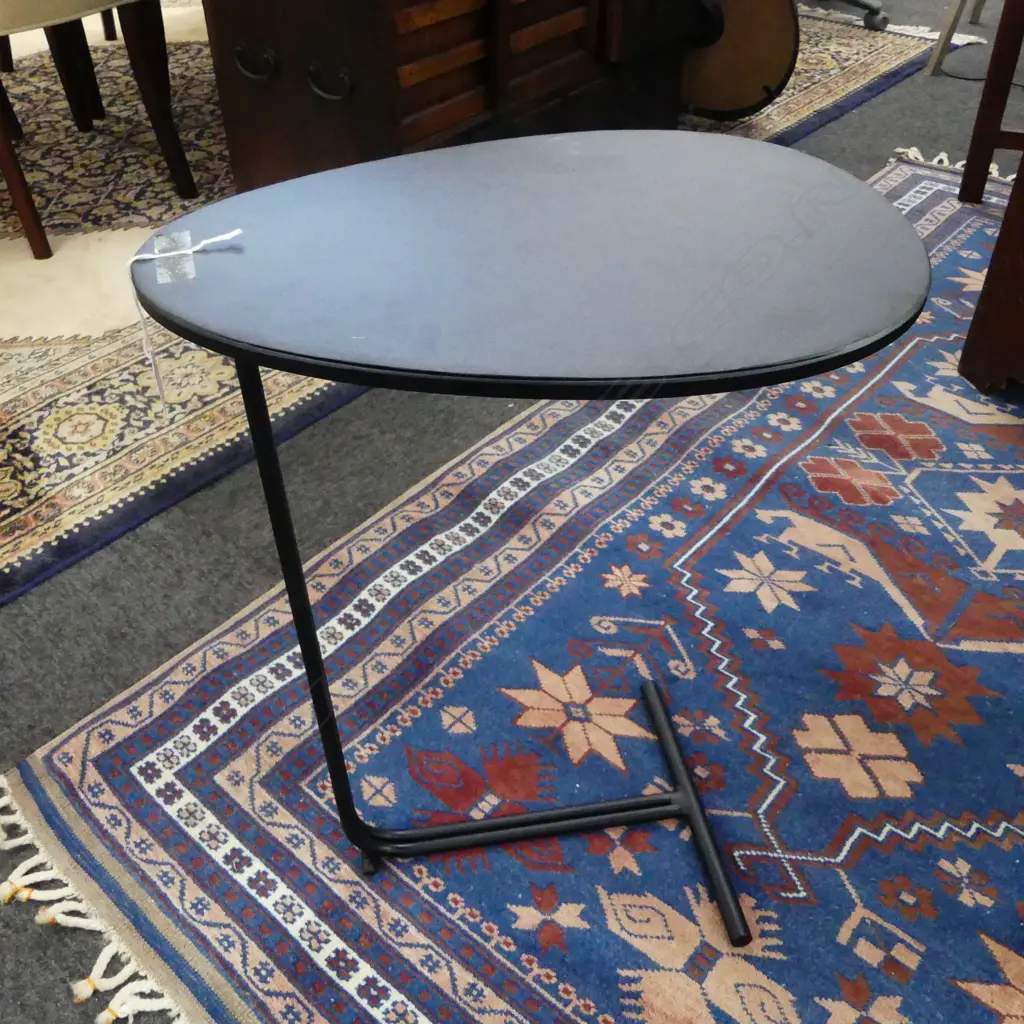 MODERN BLACK METAL SIDE TABLE H.560mm Image 1++