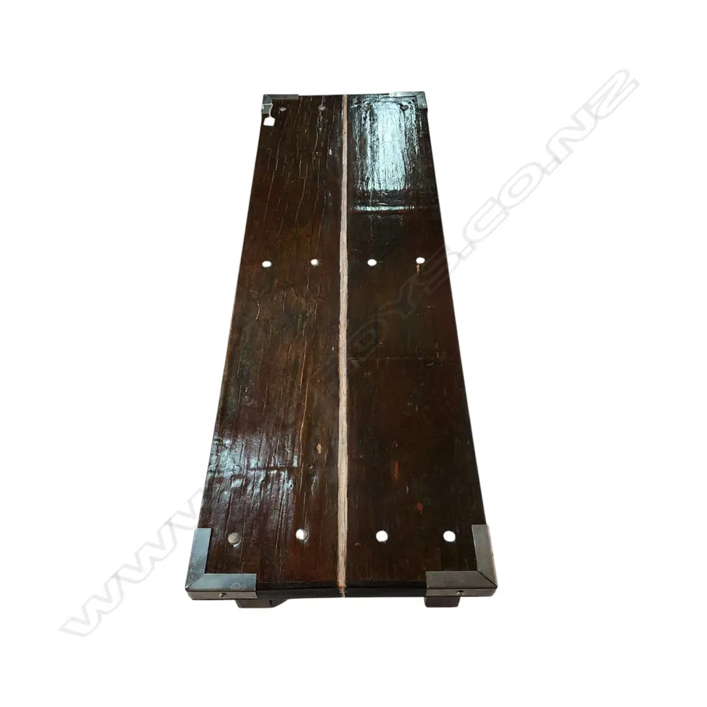 SOLID WOOD AND STEEL BENCH SEAT  - 1500x455x390 Image 1++