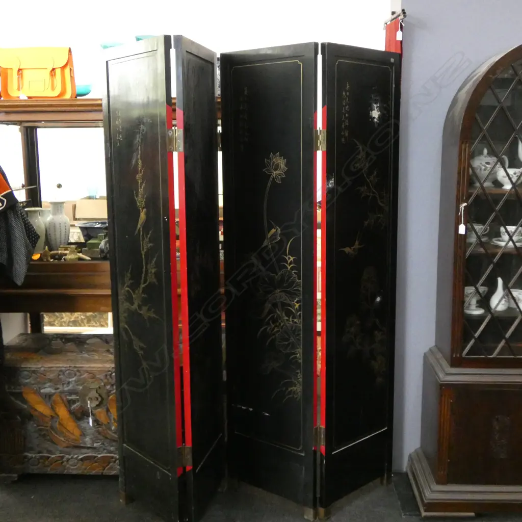 CHINESE 4 PANEL ROOM DIVIDER / SCREEN H.1830mm Image 1++