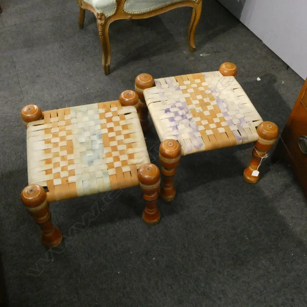 PR ART DECO EGYPTIAN REVIVAL STOOLS 440x440x300mm Image 1++