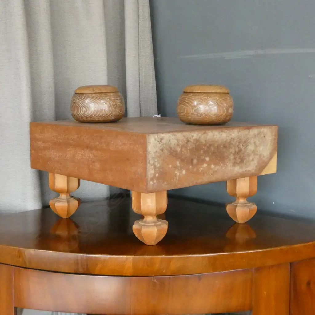 Vintage Japanese GO board with stones W.415mm Image 1++