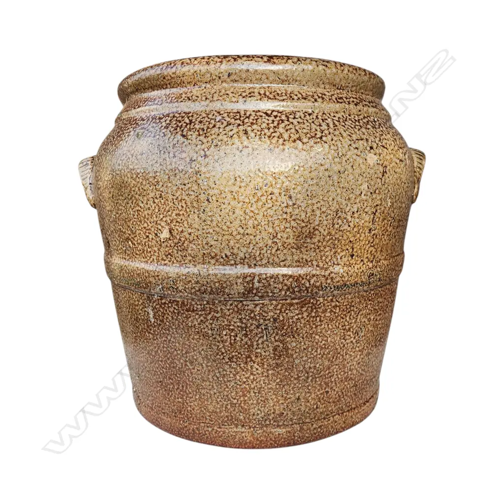 SALT GLAZED TWO HANDLED POT H.350mm Image 1++