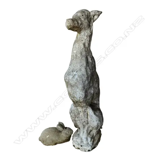 CONCRETE RABBIT AND GREYHOUND (faulted)