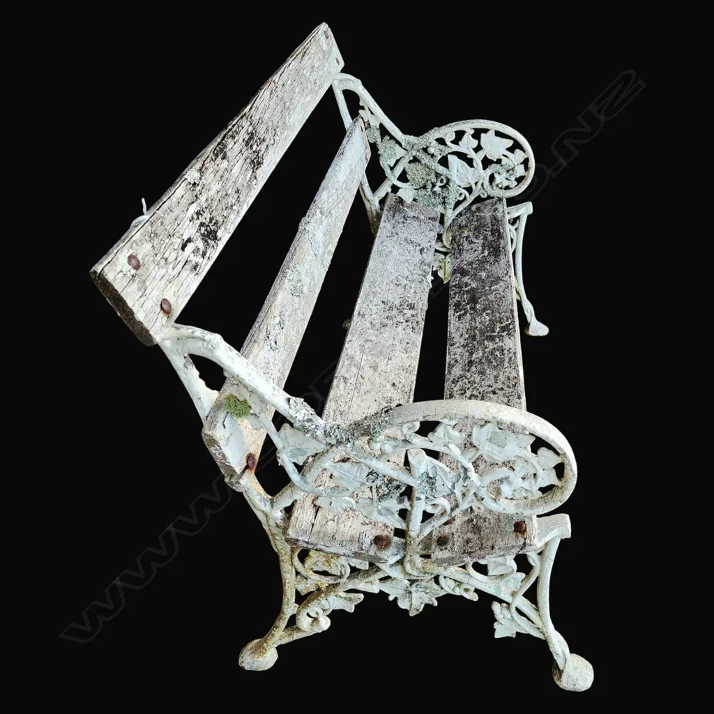 TWO GARDEN BENCHES (faulted) L.1000mm and L.930mm Image 1++