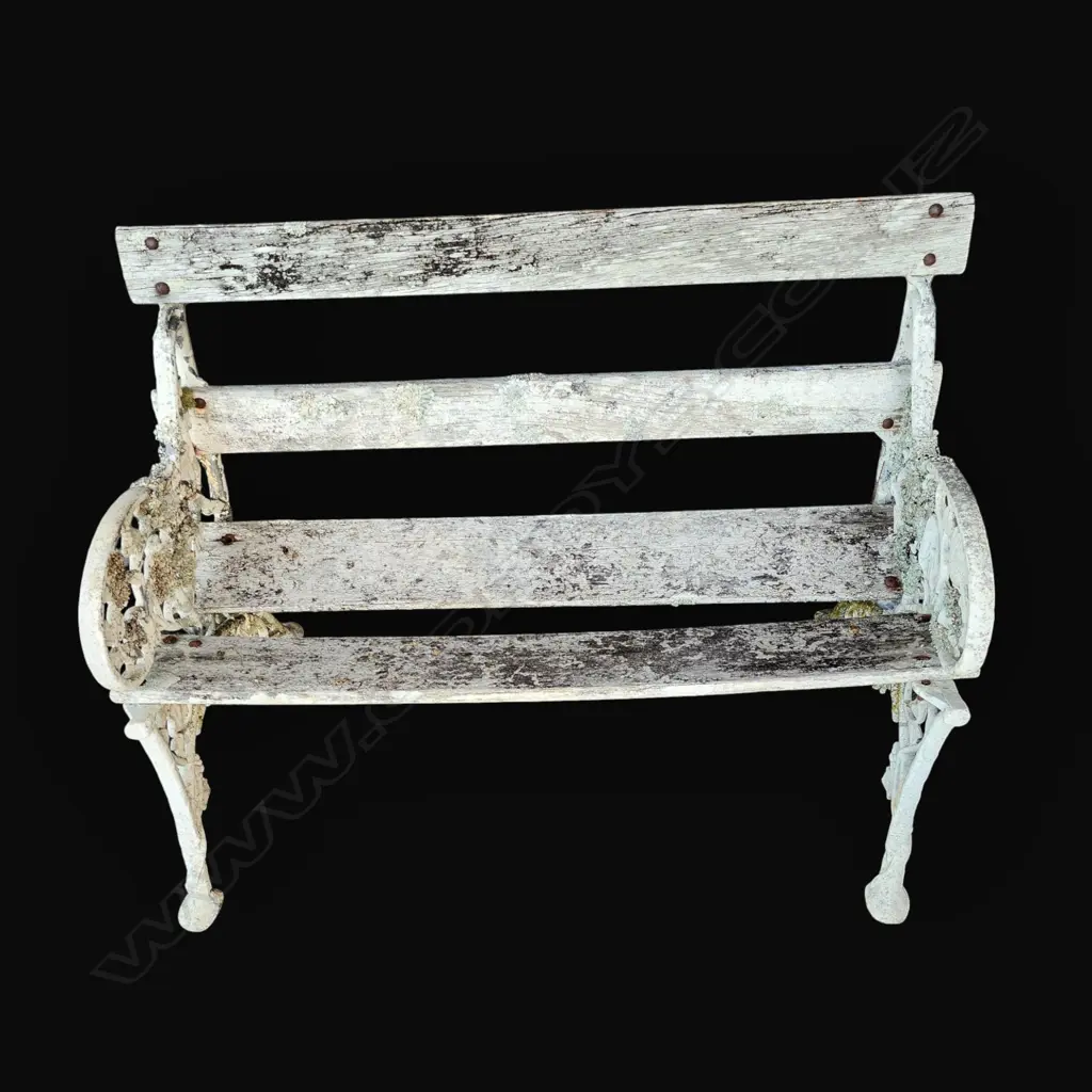 TWO GARDEN BENCHES (faulted) L.1000mm and L.930mm Image 1++