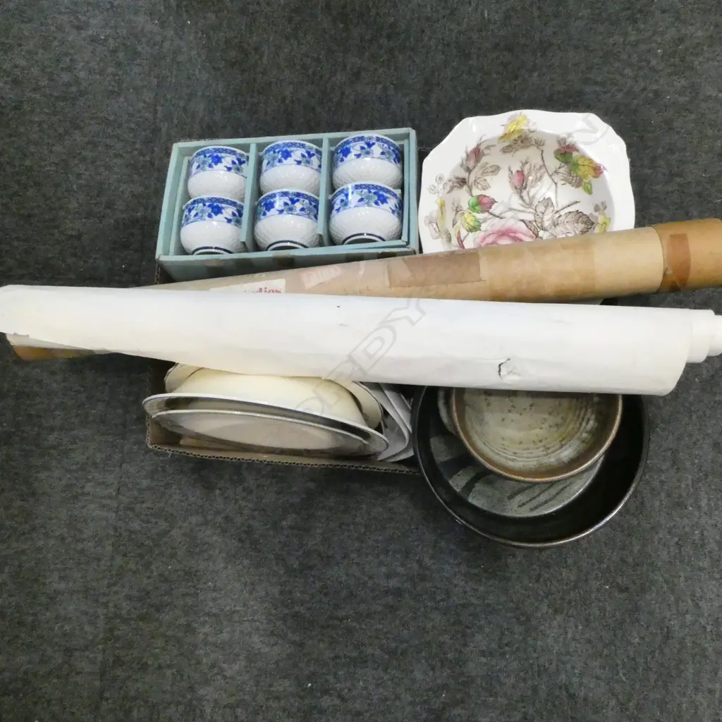 ASST. CHINA PLATES, BOWLS, 2 REI HAMON PRINTS ED. OF 600 & BRITISH RAILWAY 'SEA LINKS' POSTER Image 1++