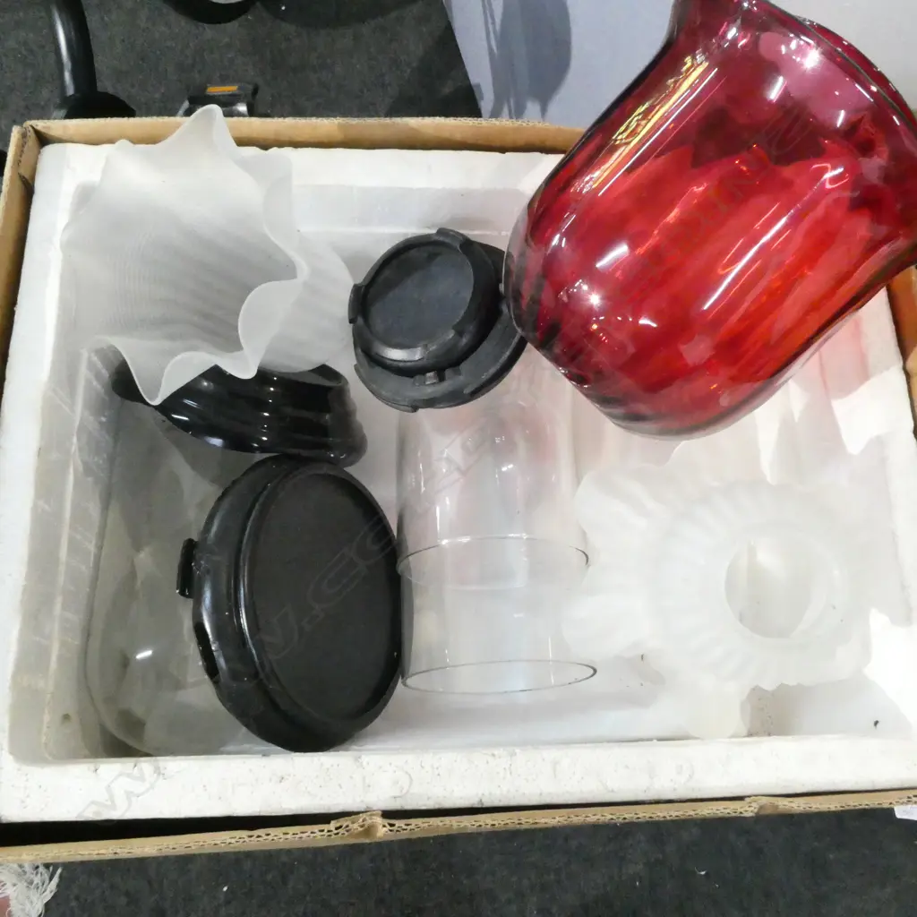4 GLASS DOMES, LIGHT SHADES ETC Image 1++