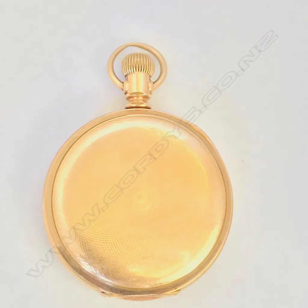 Waltham rolled gold hunter pocket watch, Image 1++