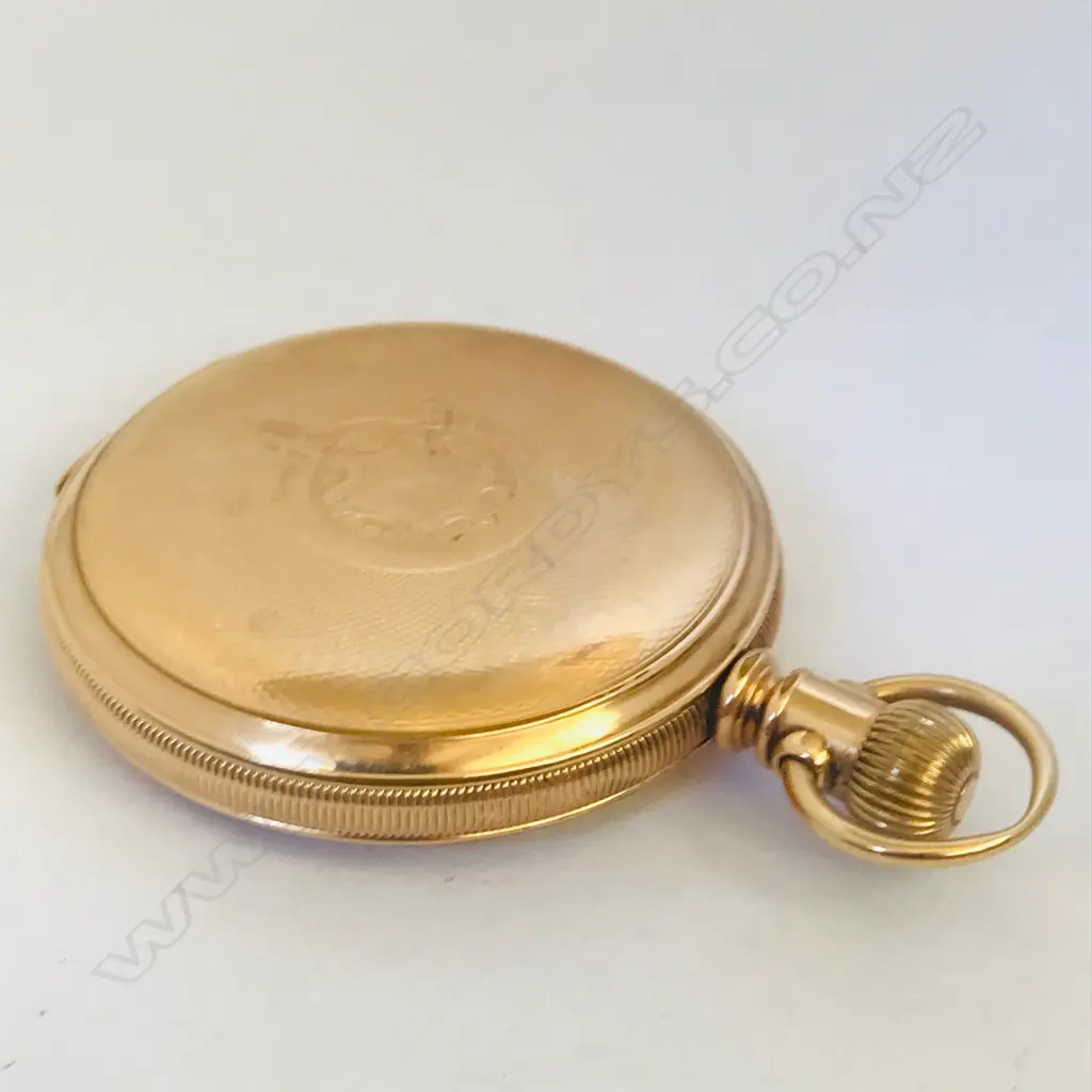 Waltham rolled gold hunter pocket watch, Image 1++