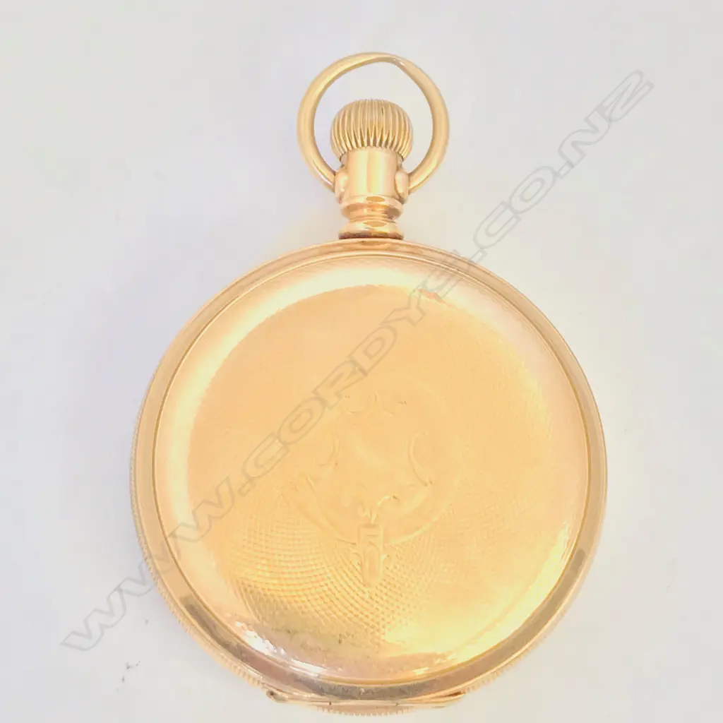 Waltham rolled gold hunter pocket watch, Image 1++