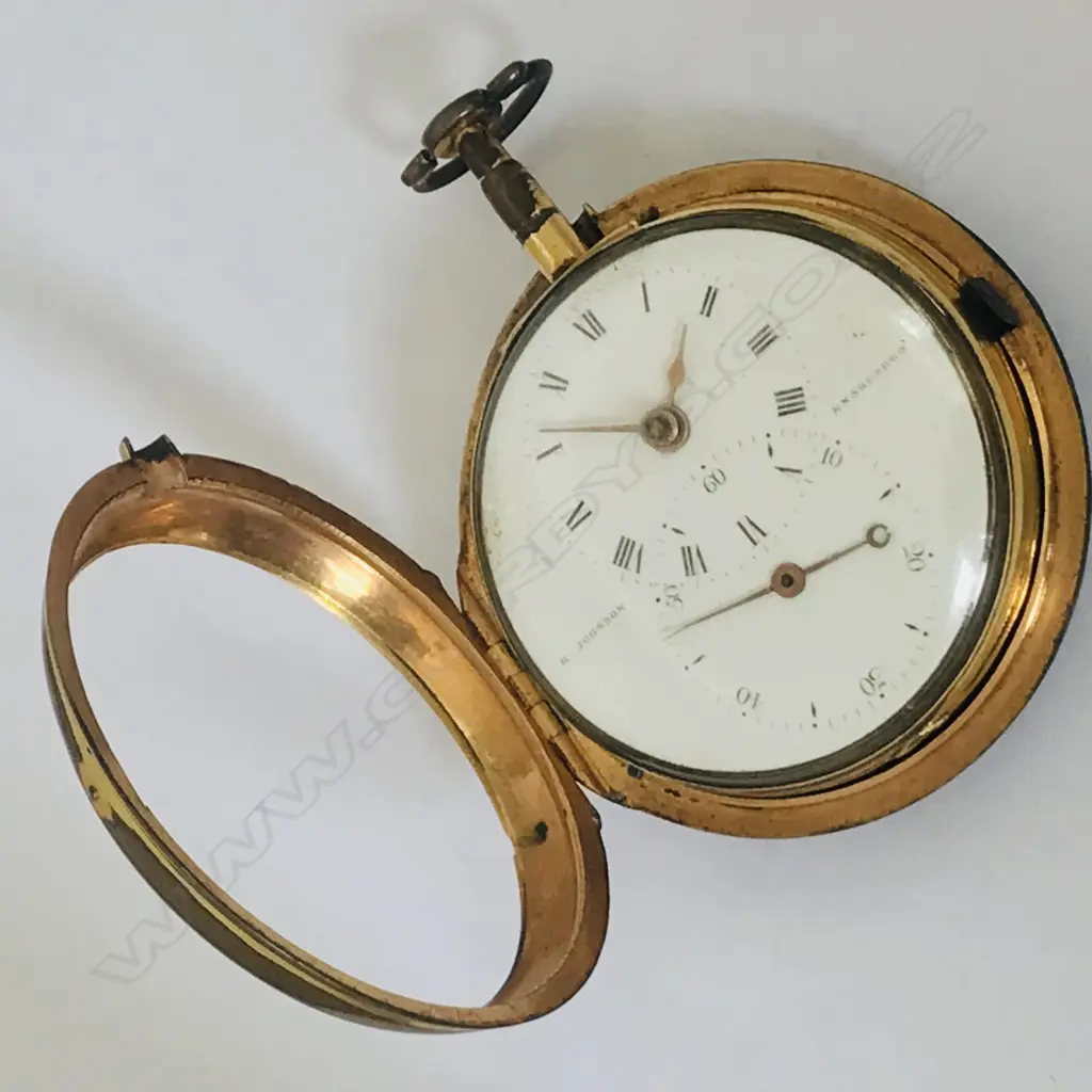 Early 19thC Doctor's Dial' pair case pocket watch, by Richard Johnson, Knaresborough, Image 1++