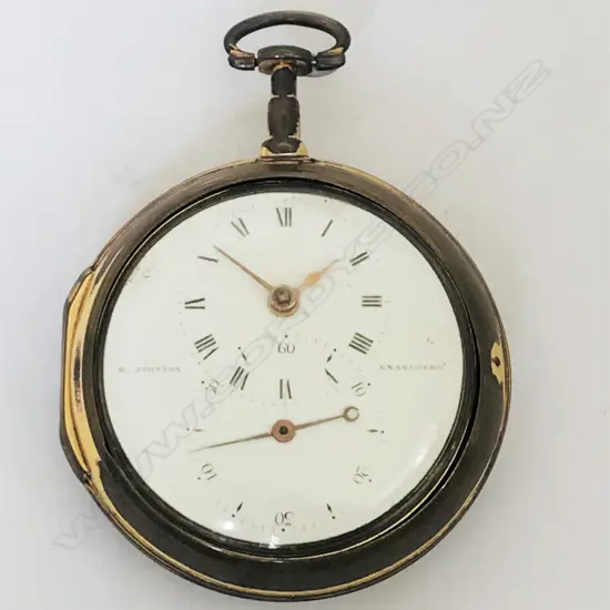 Early 19thC Doctor's Dial' pair case pocket watch, by Richard Johnson, Knaresborough,