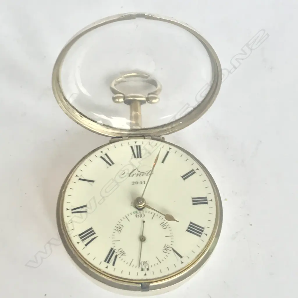 A good, early silver cased pocket chronometer by John Roger Arnold, number 2044 Image 1++