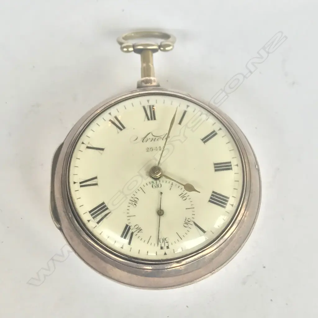 A good, early silver cased pocket chronometer by John Roger Arnold, number 2044 Image 1++
