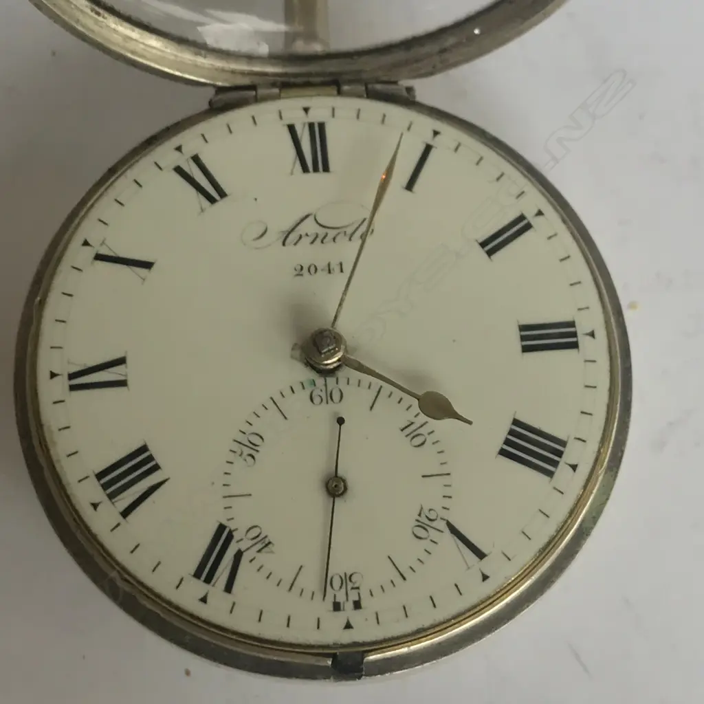 A good, early silver cased pocket chronometer by John Roger Arnold, number 2044 Image 1++