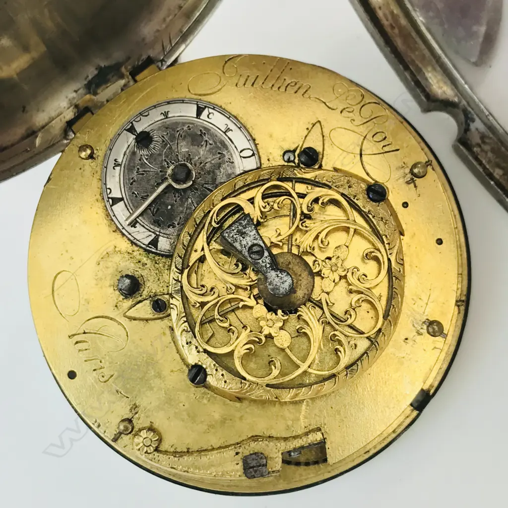 Large silver consular cased pocket watch for the Ottoman market, by Julien le Roy, Paris. Image 1++
