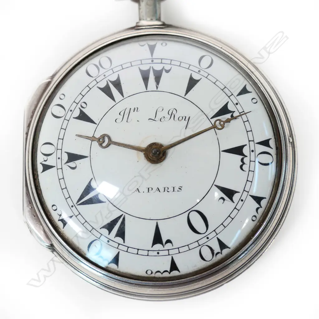 Large silver consular cased pocket watch for the Ottoman market, by Julien le Roy, Paris. Image 1++