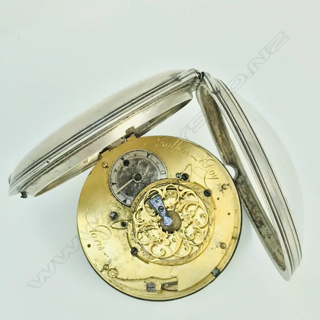 Large silver consular cased pocket watch for the Ottoman market, by Julien le Roy, Paris. Image 1++