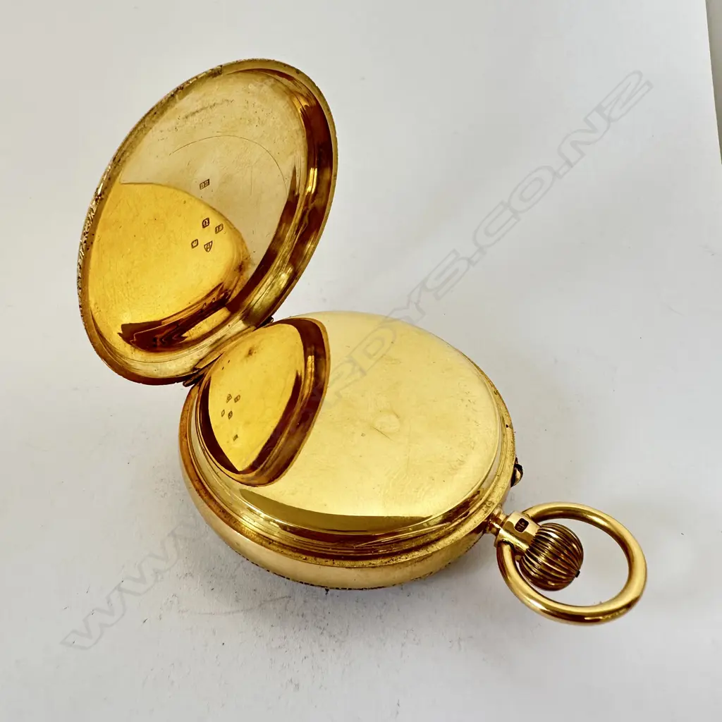 Substantial 18ct gold, open face pocket watch by M. J. Russell, London, number 12189, Image 1++
