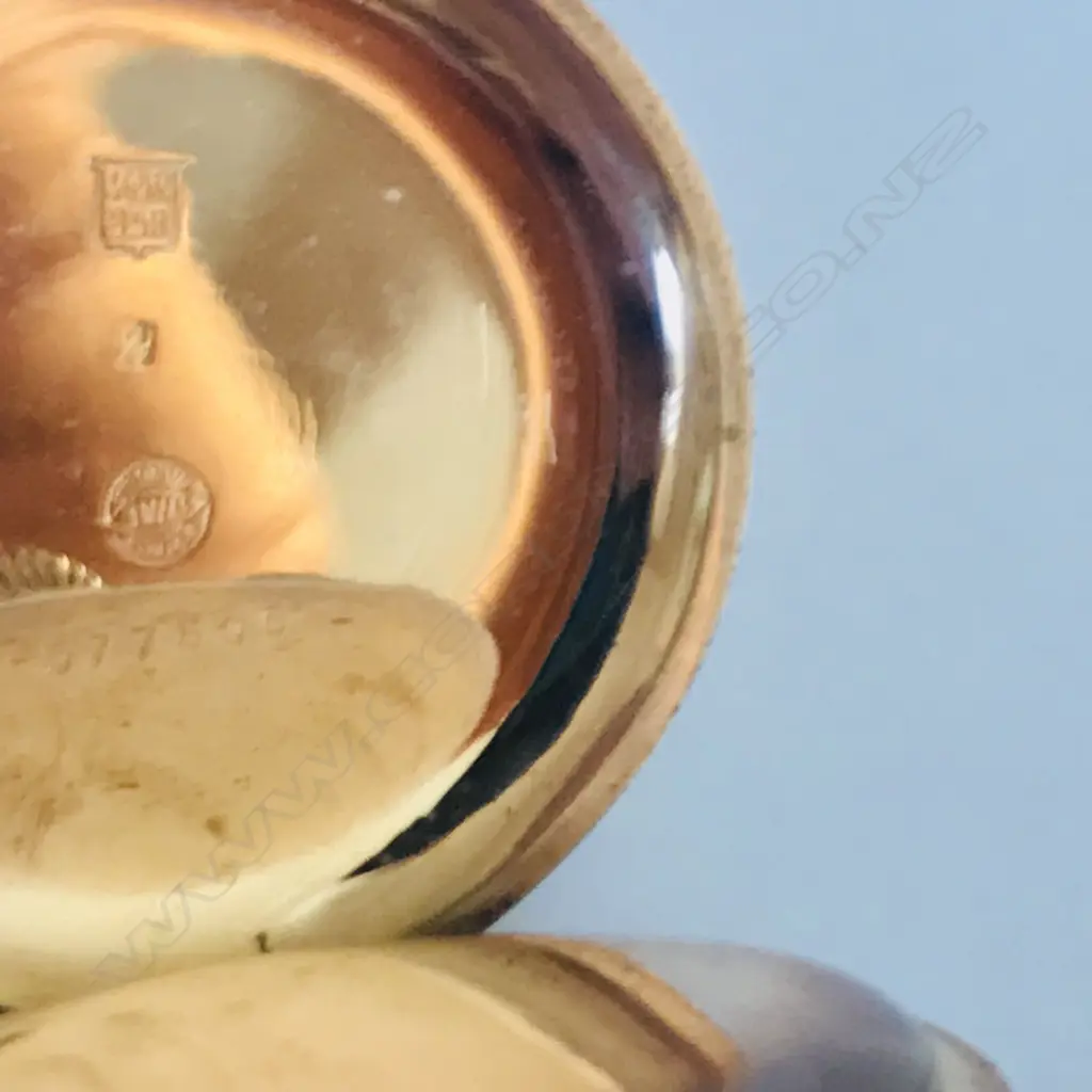 14ct gold open face pocket watch by IWC International Watch Co., Schaffhausen, Image 1++