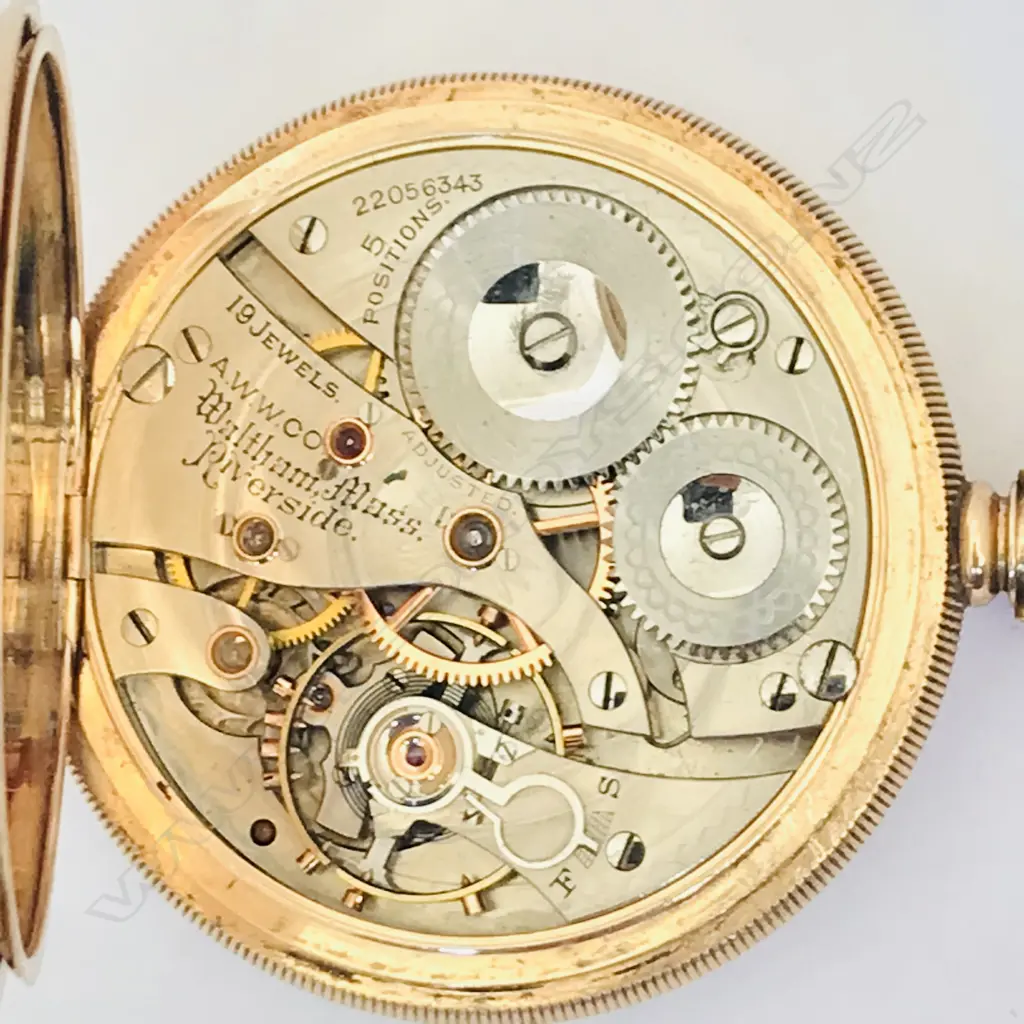 9ct open face pocket watch, Waltham, c.1900, Image 1++